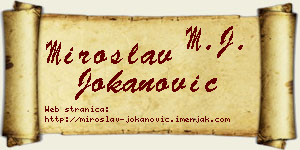 Miroslav Jokanović vizit kartica